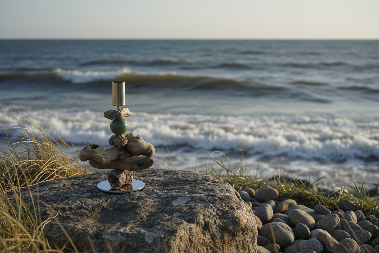 Lysestage ved havet