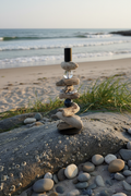 Lysestage ved havet
